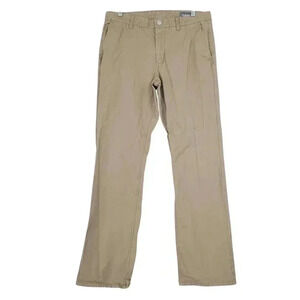 Bonobos Mens Beige Straight Leg Cotton Pants Size 33/32  6PT